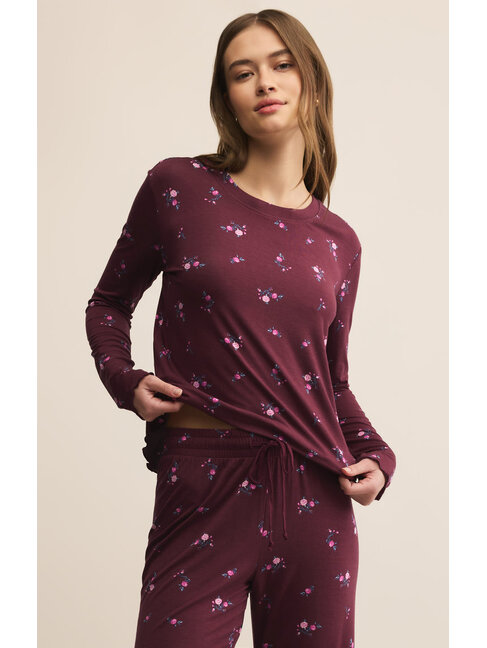 Z SUPPLY CHANDAIL À MANCHES LONGUES BELLA DITSY - MERLOT