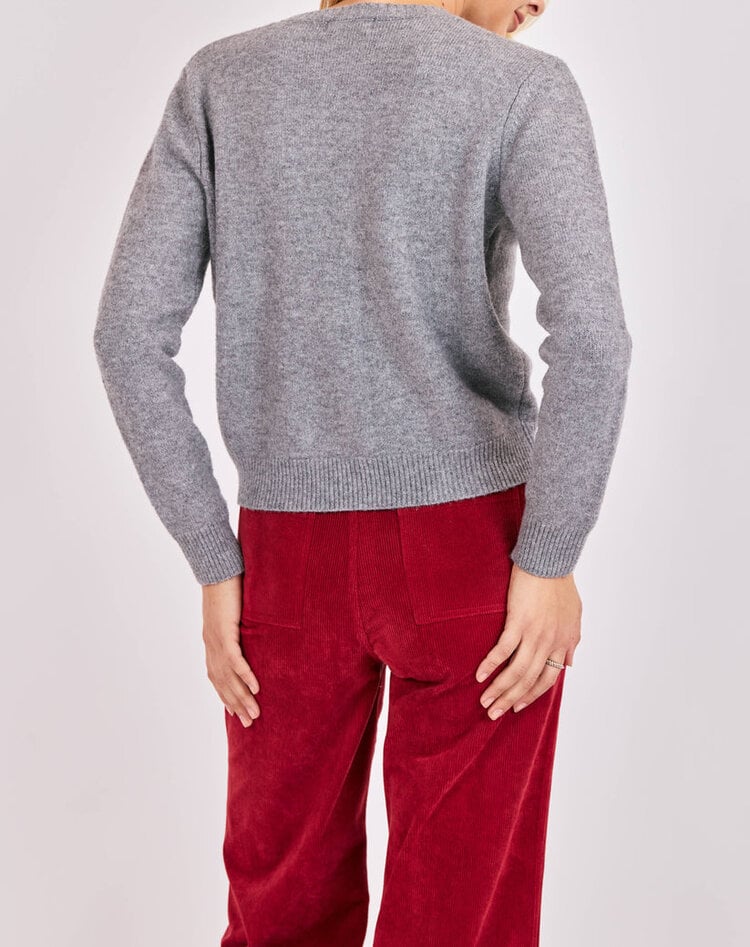 SADIE & SAGE CHANDAIL À MANCHES LONGUES LEIGHTON HEART - GREY