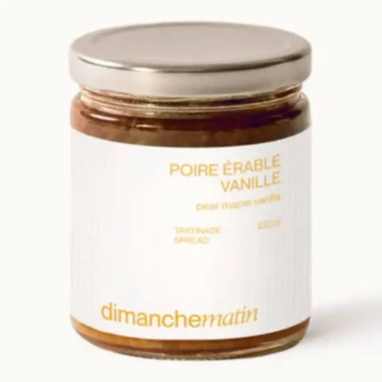 DIMANCHE MATIN TARTINADE POIRE, ÉRABLE & VANILLE