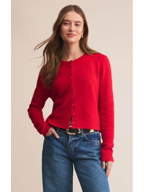 Z SUPPLY CARDIGAN MEDINA - FESTIVE RED