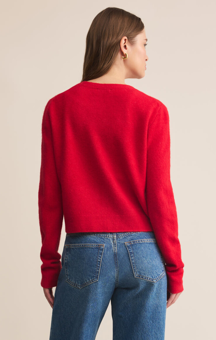 Z SUPPLY CARDIGAN MEDINA - FESTIVE RED