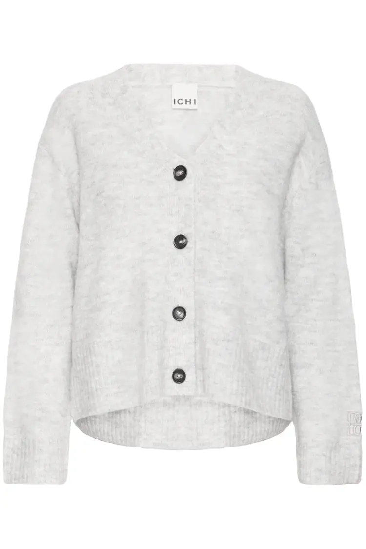 ICHI CARDIGAN BALING - LIGHT GREY MELANGE