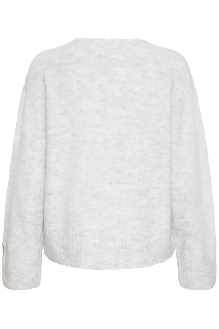 ICHI CARDIGAN BALING - LIGHT GREY MELANGE