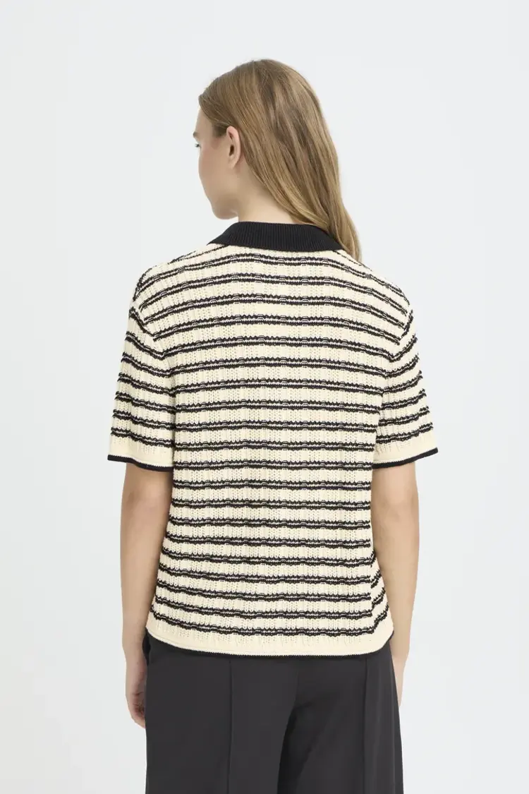 ICHI TRICOT CHANY - BIRCH BLACK STRIPE