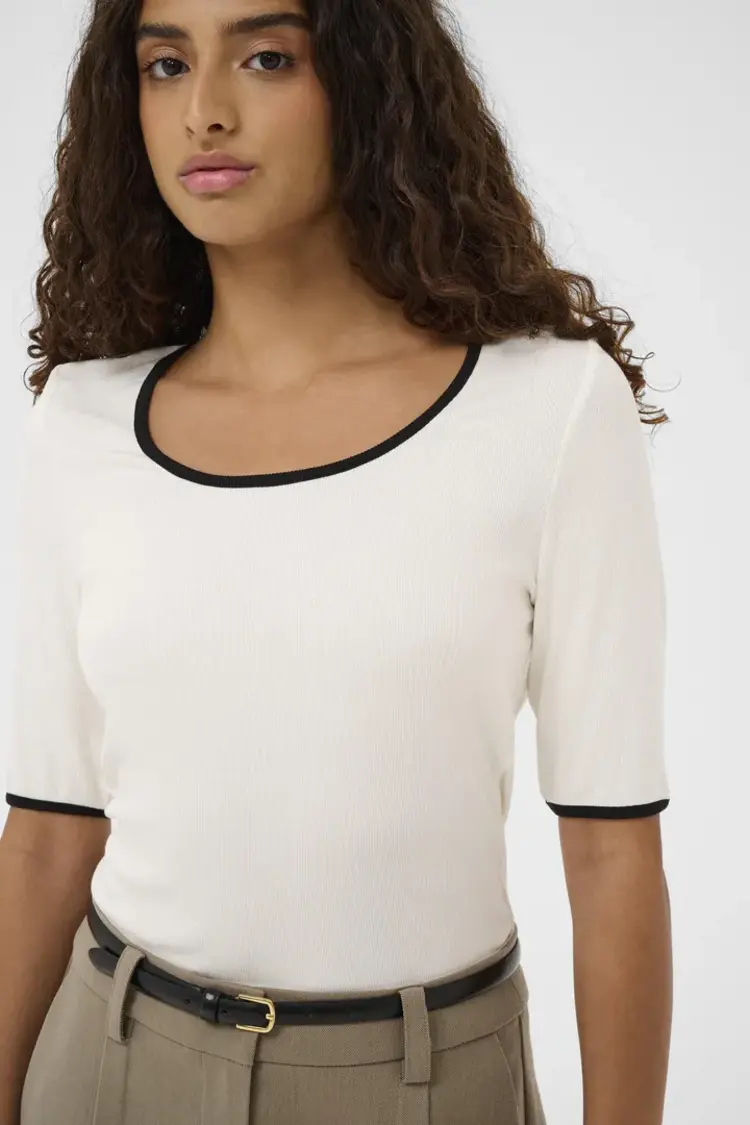 SOAKED IN LUXURY CHANDAIL NEIDA - BROKEN WHITE