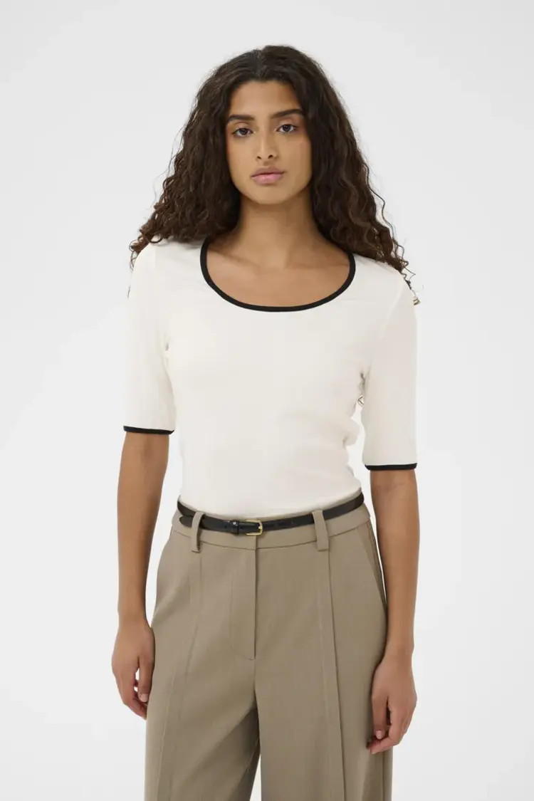 SOAKED IN LUXURY CHANDAIL NEIDA - BROKEN WHITE