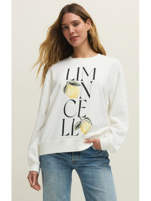 Z SUPPLY SWEATSHIRT LIMON BOYFRIEND - SEASALT