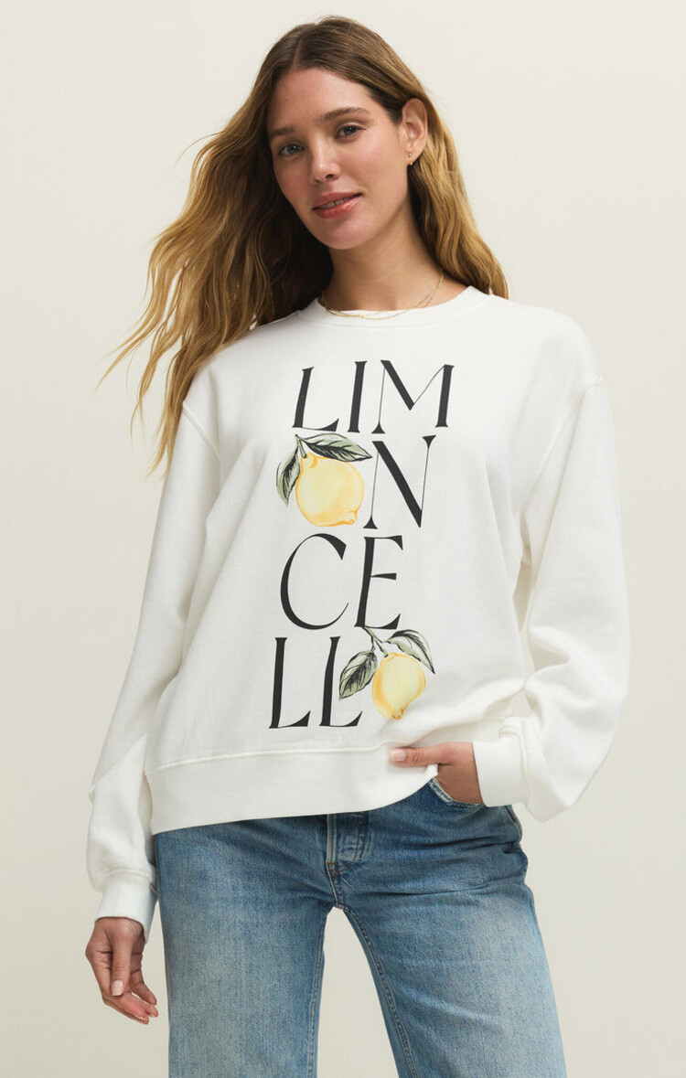 Z SUPPLY SWEATSHIRT LIMON BOYFRIEND - SEASALT