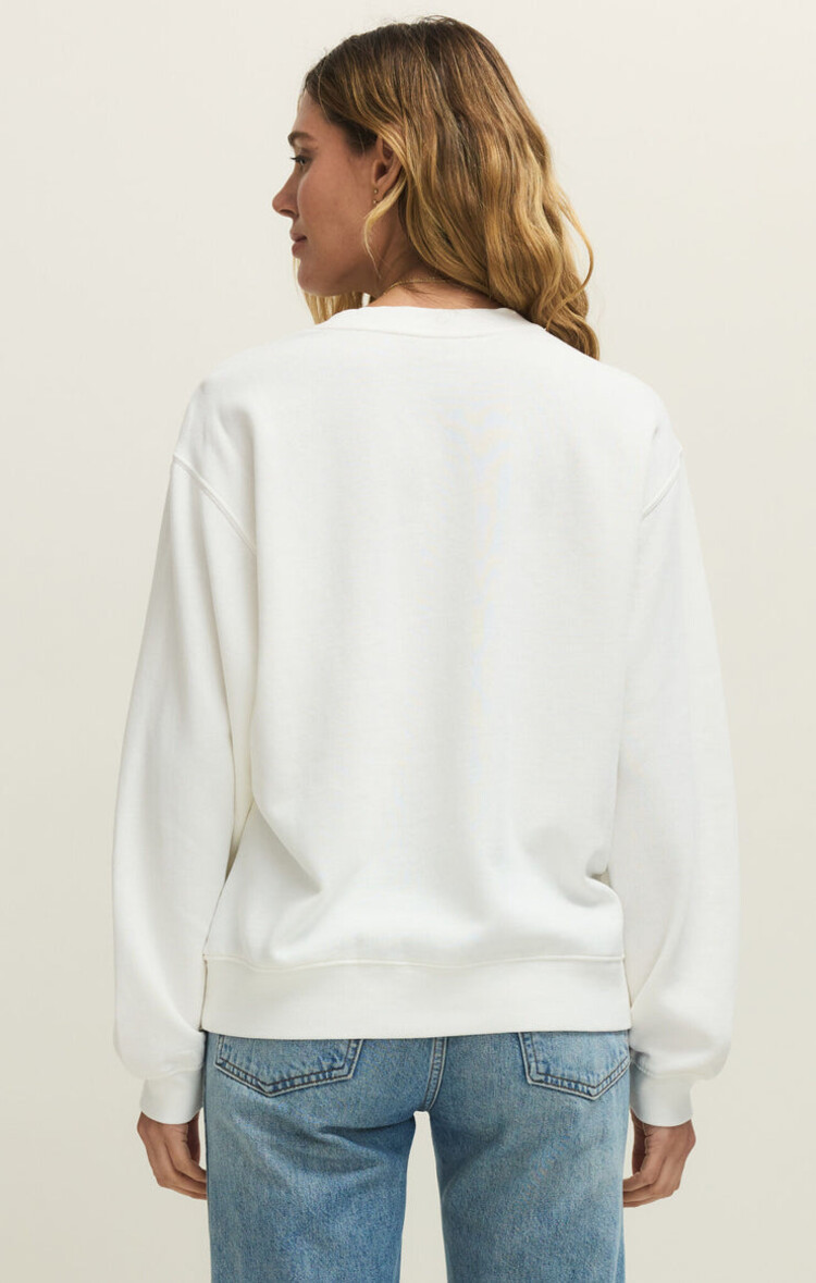 Z SUPPLY SWEATSHIRT LIMON BOYFRIEND - SEASALT