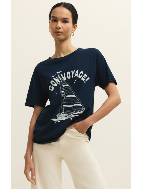 Z SUPPLY BOYFRIEND TEE VOYAGE - ECLIPSE