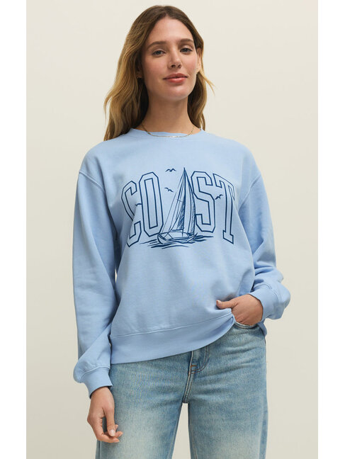 Z SUPPLY BOYFRIEND SWEATSHIRT COAST - COAST