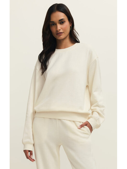 Z SUPPLY SWEATSHIRT CLASSIC BOYFRIEND - CLOUD