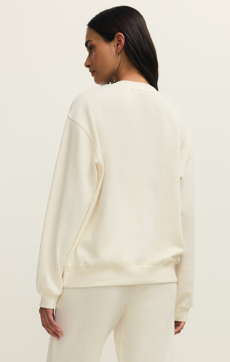 Z SUPPLY SWEATSHIRT CLASSIC BOYFRIEND - CLOUD