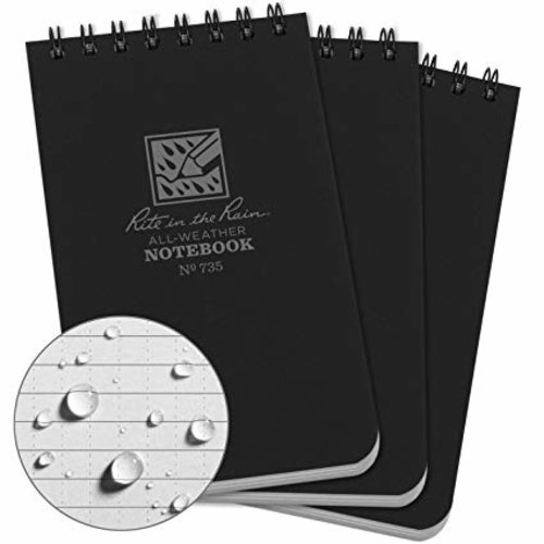 Rite In The Rain 3" x 5" Top-Spiral Notebook, Universal Pattern