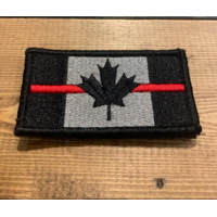 Joint Force Tactical Thin Red Line Canada Flag Patch - Subdued