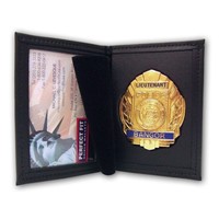 Perfect Fit Dress Leather Badge And ID Case