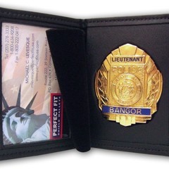 Perfect Fit Dress Leather Badge And ID Case
