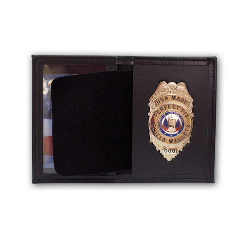 Perfect Fit Dress Leather Badge And ID Case