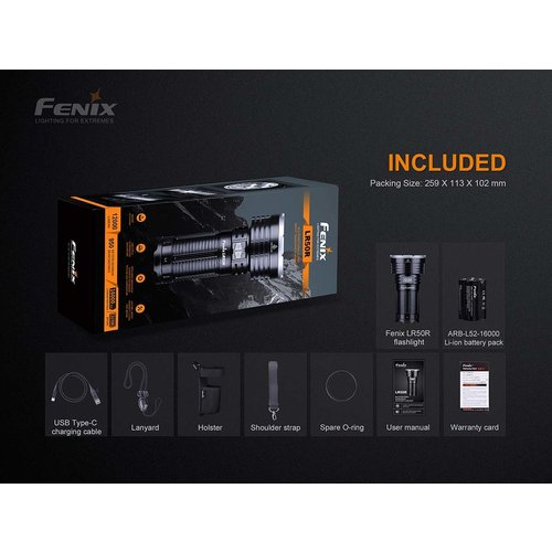 Fenix Flashlight LR50R Tripod mountable 12000 Lumen