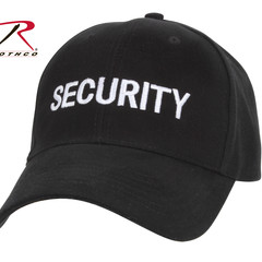 Rothco Low Profile Cap SECURITY Black W/White Letters