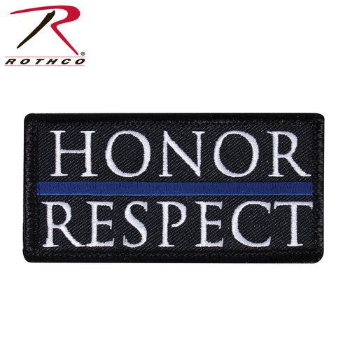 Rothco Honor And Respect Thin Blue Line Patch