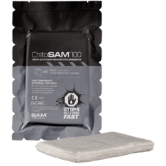 SAM Medical CHITO SAM 100 3" x 6" Z-Fold Hemostatic Dressing (Grey)