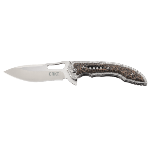 CRKT FOSSIL Compact Plain Edge Knife Brown 5460