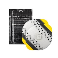SAM Medical SAM Chest Seal Combo ( 1x Valved + 1x non-Valved ) - Black