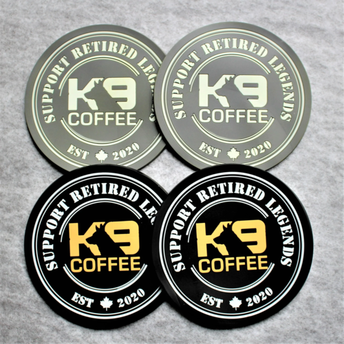 K-9 Coffee Rubber Table Coasters