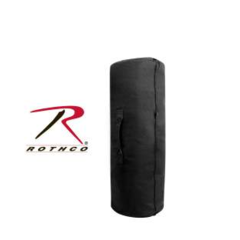 Rothco Rothco Canvas Duffle Bag With Side Zipper - Black 25"x42"