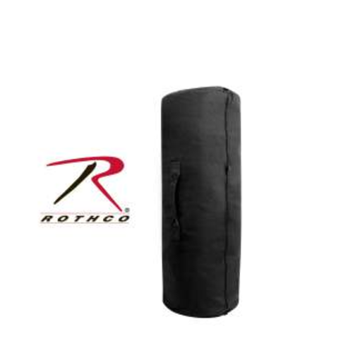 Rothco Rothco Canvas Duffle Bag With Side Zipper - Black 25"x42"