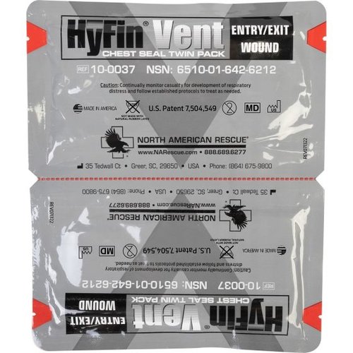 North American Rescue LLC Hyfin Vent Chest Seal Twin Pack