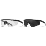 WILEY X SABER Advanced Clear/Grey Lenses Matte Black Frame ( 2 Full Systems )