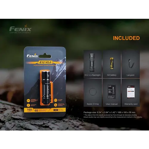 Fenix Flashlight E12 V2.0 1 X AA Battery