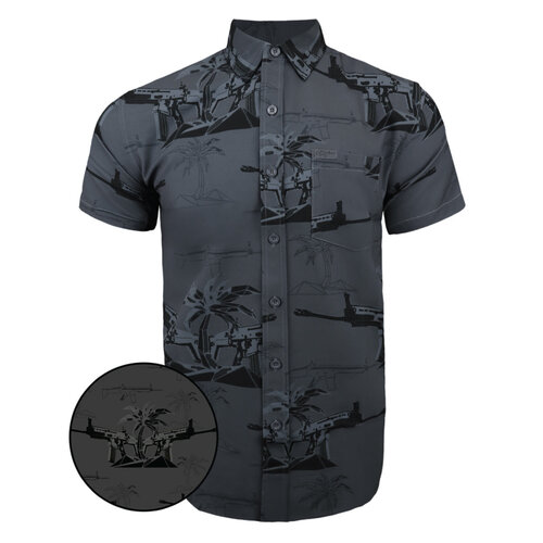 Retro Rifle Palm Shirt - Gray