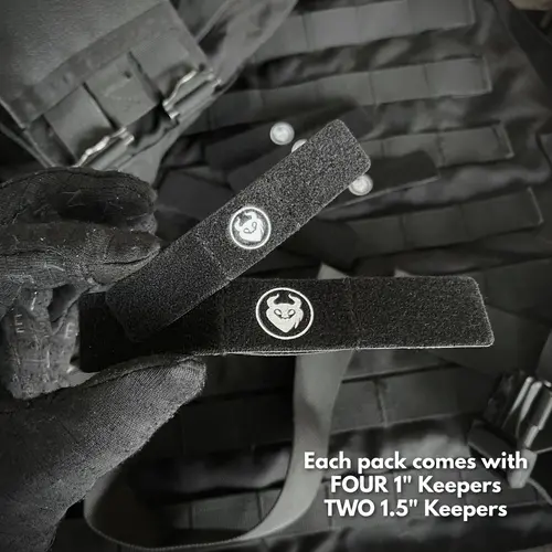 Militaur (+) Strap Keepers  - Package (4 x 1") (2 x 1.5")