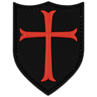 MericaLife Knights Templar Cross Black & Red