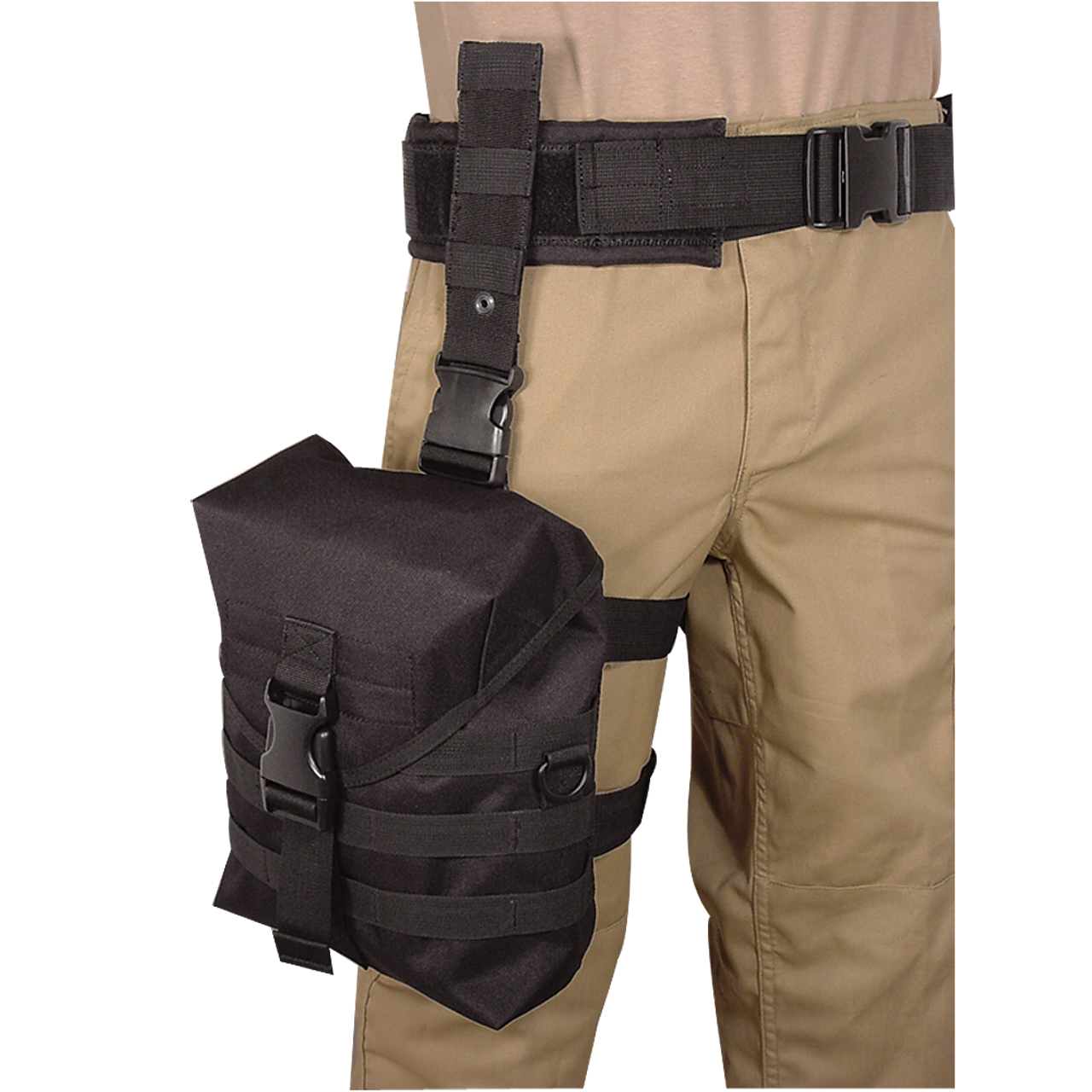 Drop Leg Gas Mask Hip Platform - Black - Joint Force Tactical