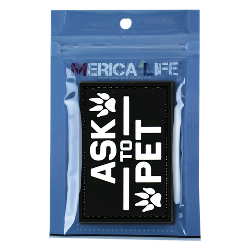 MericaLife Ask To Pet Patch