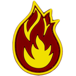 MericaLife Fire Ball Red/Yellow Patch