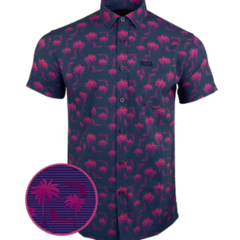 Retro Rifle Rising Palm - Dark Blue