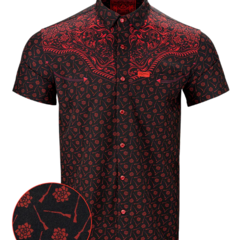 Retro Rifle Old Silence Shirt - Red