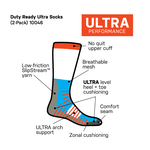 5.11 Tactical Duty Ready Ultra Crew Socks (2-Pack)