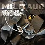 Militaur Strap Keepers  12 Pack - (8 x 1") (4 x 1.5")