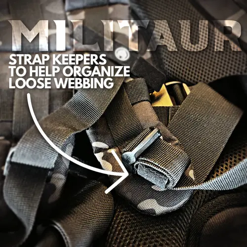 Militaur Strap Keepers  12 Pack - (8 x 1") (4 x 1.5")