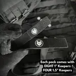 Militaur Strap Keepers  12 Pack - (8 x 1") (4 x 1.5")