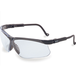 Uvex Genesis Safety Glasses With Black Frame, Clear Lens And Hydro Shield Anti-Fog Lens Coating