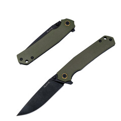 RUIKE P-801-G Green W/Black Blade Folding Knife