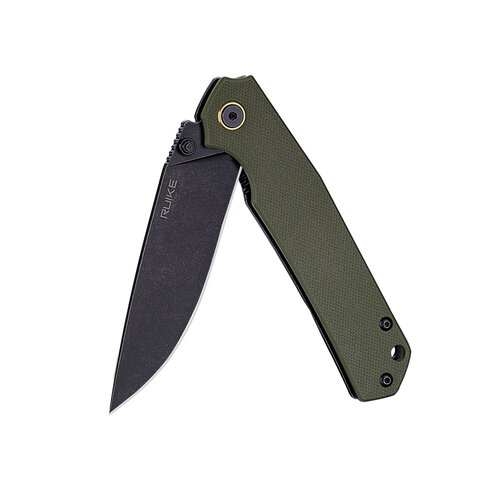 RUIKE P801-G Green W/Black Blade Folding Knife