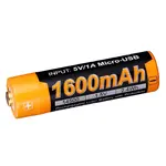Fenix Battery Rechargeable 14500 1600 Mah W/Micro USB Port
